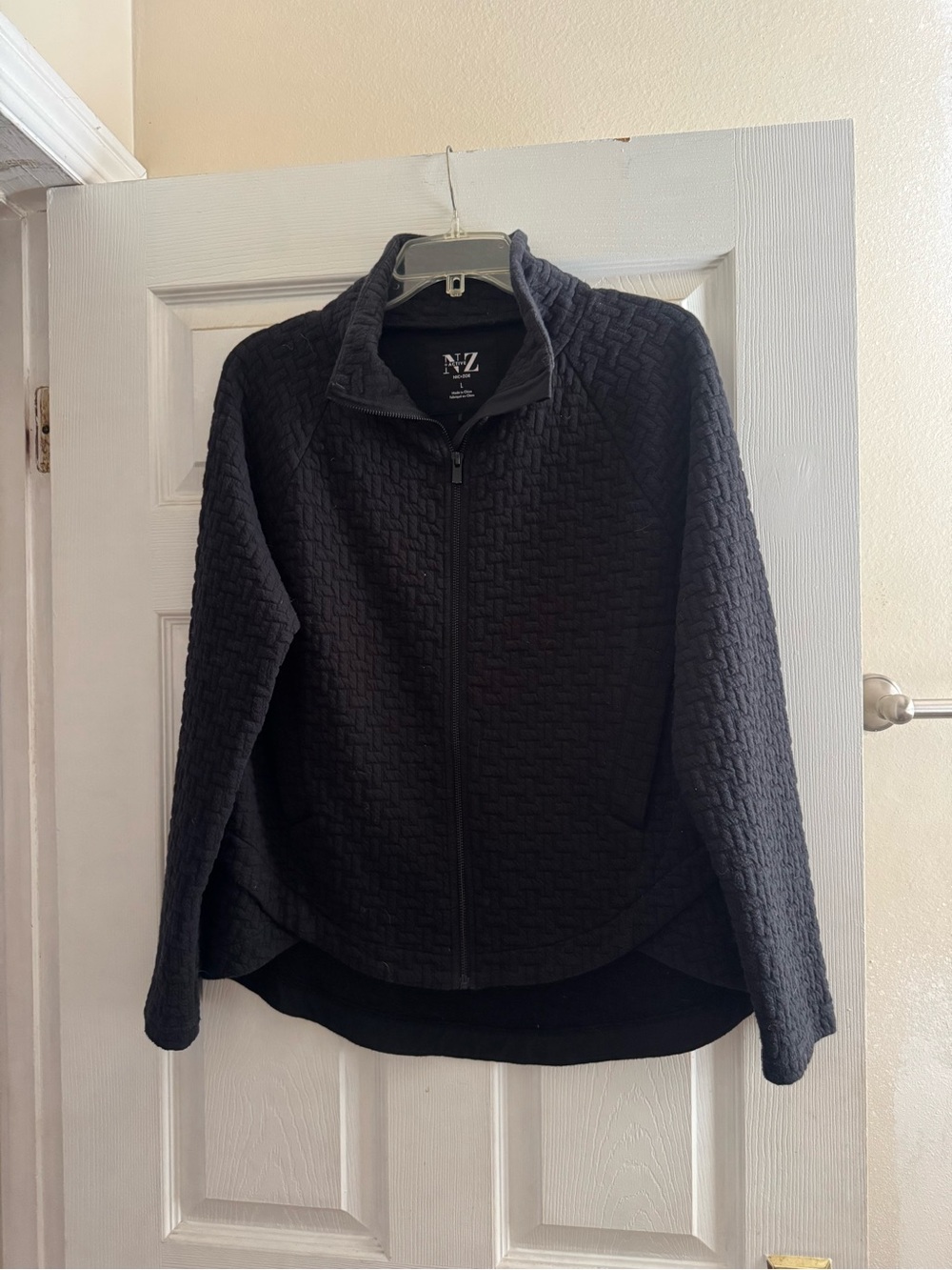 NIC+ZOE Black Quilted Zip Jacket